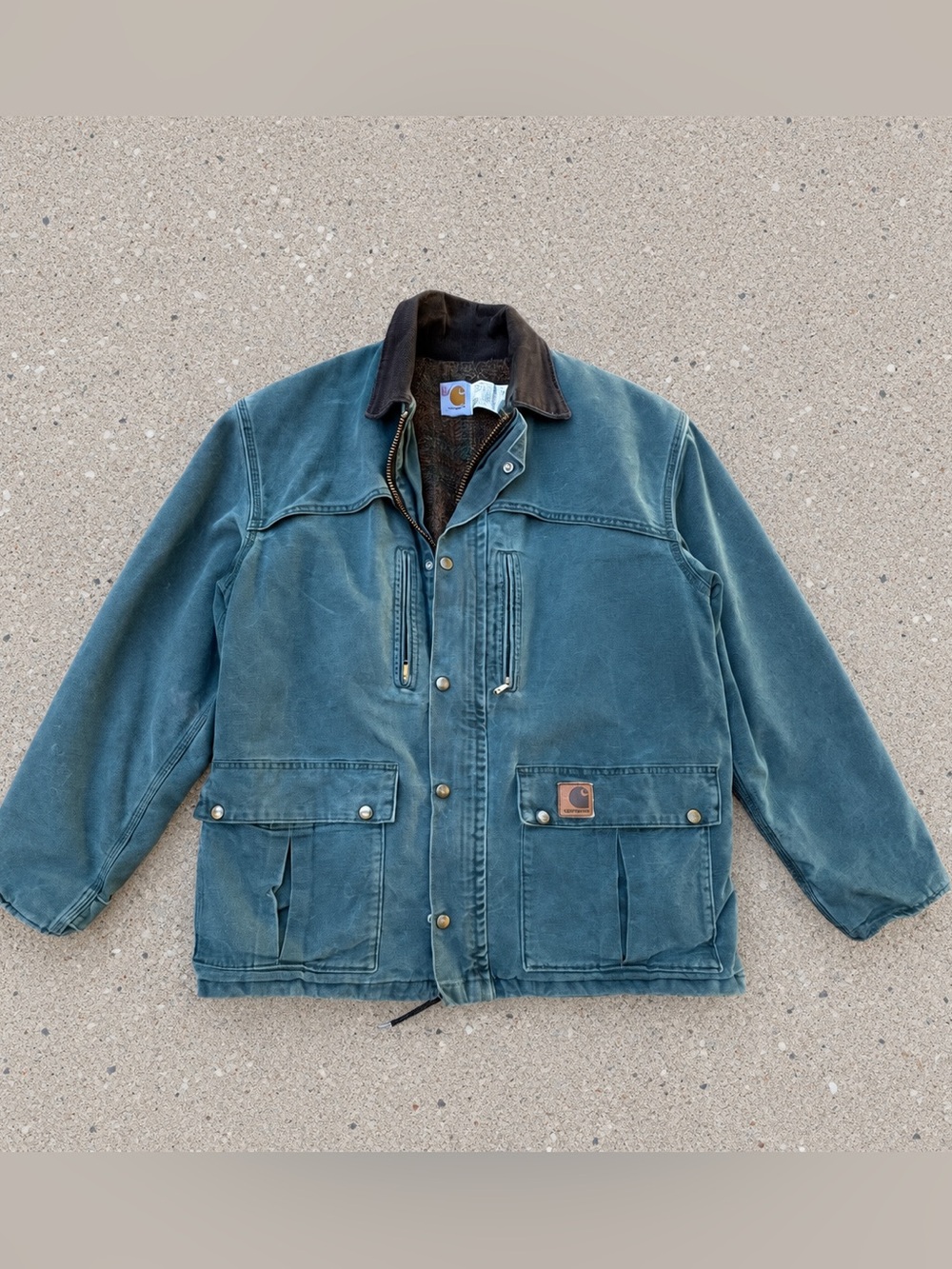 Carhartt Jade Green Blanket Lined Coat Jacket Size: Medium